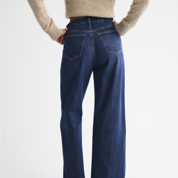 Dark Blue Wide-Leg High-Rise Jeans - Curve Love - Picture 3 of 4